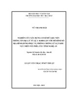 Nghiên cứu xây dựng cơ sở dữ liệu nền thông tin địa lý tỷ lệ 1   10 000 gắn với mô hình số địa hình (dtm) phục vụ phòng chống lũ lụt khu vực miền núi phía tây tỉnh nghệ an    