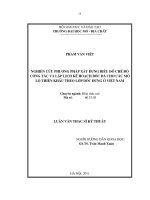 Nghiên cứu phương pháp xây dựng biểu đồ chế độ công tác và lập lịch kế hoạch bóc đá cho các mỏ lộ thiên khấu theo lớp dốc đứng ở việt nam    