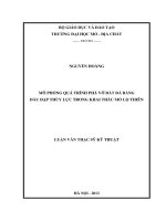 Mô phỏng quá trình phá vỡ đất đá bằng đầu đập thuỷ lực trong khai thác mỏ lộ thiên    