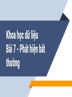 Khoa học dữ liệu Bài 7 - Phát hiện bất thường