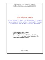 Giải pháp chỉ đạo nâng cao chất lượng hoạt động thư viện góp phần nâng cao chất lượng giáo dục toàn diện ở trường tiểu học thị trấn cành nàng bá thước 