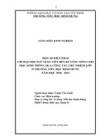 Một số biện pháp chỉ đạo đội ngũ giáo viên rèn kĩ năng sống cho học sinh thông qua công tác chủ nhiệm lớp ở trường TH định hưng năm học 2020   2021 