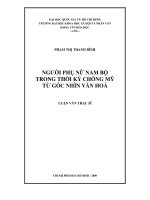Người phụ nữ nam bộ trong thời kỳ chống mỹ từ góc nhìn văn hóa     