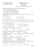 2  đề thi thử TN THPT 2021   môn vật lý   THPT tiên du 1   bắc ninh   lần 1   file word có lời giải
