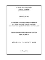 PHÂN TÍCH RỦI RO HIỆU QUẢ TÀI CHÍNH TRONG QUÁ TRÌNH VẬN HÀNH NHÀ MÁY THỦY ĐIỆN KROONG HNĂNG DỰA TRÊN MÔ PHỎNG MONTE CARLO .TÓM TẮT LUẬN VĂN THẠC SĨ