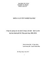 Công tác quảng cáo của một số công ty du lịch – dịch vụ trên địa bàn thành phố đà nẵng (giai đoạn 2006 2010)  