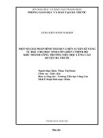 Một số giải pháp hình thành và rèn luyện kĩ năng tự học cho học sinh lớp ghép 2 trình độ khu thành công trường tiểu học lũng cao huyện bá thước 