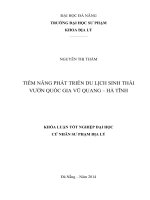 Tiềm năng phát triển du lịch sinh thái vườn quốc gia vũ quang   hà tĩnh     