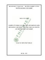 Nghiên cứu động lực học dọc liên hợp máy kéo bốn bánh và rơ mooc một trục khi vận chuyển gỗ trên đường lâm nghiệp 