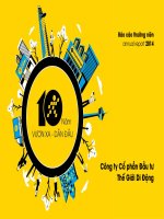 Công ty Cổ phần Đầu tư Thế Giới Di Động BÁO CÁO THƯỜNG NIÊN 2014