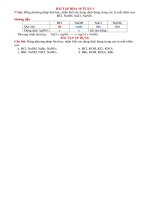 Bài tập Hóa 10 tuần 3