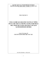 Nâng cao hiệu quả khai thác nguồn lực thông tin của thư viện các trường văn hóa nghệ thuật trực thuộc bộ văn hóa thể thao và du lịch tại thành phố hồ chí minh     