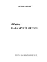 Bài giảng địa lý kinh tế việt nam 
