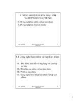 CÔNG NGHỆ HÀN KIM LOẠI NHẸ VÀ HỢP KIM CỦA CHÚNG