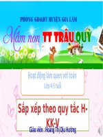 Sắp xếp theo quy tắc - Mẫu giáo nhỡ 4-5 tuổi