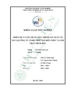 Thiết kế và xây dựng quy trình sản xuất tủ áo tại công ty TNHH thiết kế kiến trúc và nội thất minh đức 