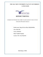 nâng cao kĩ năng nghe nói của sinh viên năm ba ngành ngôn ngữ anh giúp sinh viên xác định được khó khăn trong kĩ năng nghe nói và đưa ra một số giải pháp để nâng cao kĩ năng hơn bên cạnh đó, khảo sát những khó khăn mà sinh viên đã gặp phải  improve listen