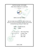 Đề xuất một số giải pháp kỹ thuật nâng cao năng lực sản xuất cho phân xưởng sản xuất đồ gỗ nội thất tại công ty TNHH fami 