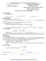 mot so de thi thu dap an chi tiet vao 10 mon toan