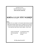 Nghiên cứu lựa chọn và ứng dụng một số bài tập bổ trợ chuyên môn nhằm nâng cao hiệu quả kỹ thuật hai bước lên rổ trong môn bóng rổ cho học sinh nam trường trung học phổ thông phan châu trinh   tp đà nẵng  