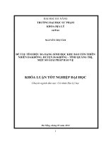 Tìm hiểu đa dạng sinh học khu bảo tồn thiên nhiên đakrông, huyện đakrông   tỉnh quảng trị  một số giải pháp bảo vệ    