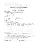 De thi tuyen sinh luong the vinh toan chuyen tin