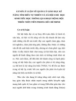 CƠ sở lý LUẬN về QUẢN lý GIÁO dục kĩ NĂNG tìm HIỂU tự NHIÊN và xã hội CHO  học SINH TIỂU học THÔNG QUA HOẠT ĐỘNG đội THIẾU NIÊN TIỀN PHONG hồ CHÍ MINH 