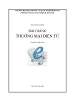 TRƯỜNG ĐẠI HỌC KINH TẾ VÀ QUẢN TRỊ KINH DOANH PHÒNG THỰC HÀNH KINH DOANH. BÀI GIẢNG THƯƠNG MẠI ĐIỆN TỬ