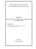 DỰ ÁN HỖ TRỢ NÔNG NGHIỆP CÁC BON THẤP-LCASP BÁO CÁO KHẢO SÁT THỰC ĐỊA VÀ PHỎNG VẤN SÂU NỘI DUNG VỀ BỘ LỌC KHÍ SINH HỌC