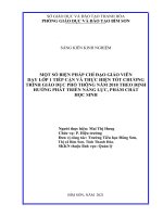 Một số biện pháp chỉ đạo giáo viên dạy lớp 1 tiếp cận và thực hiện tốt chương trình GDPT năm 2018 theo định hướng phát triển năng lực, phẩm chất học sinh 