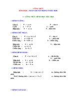 Tong hop Cong thuc Toan o Tieu hoc