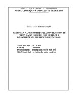 Giải pháp nâng cao hiệu quả dạy học môn tự nhiên và xã hội cho học sinh lớp 1– bộ sách kết nối tri thức với cuộc sống 