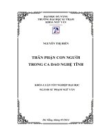 Thân phận con người trong ca dao nghệ tĩnh  