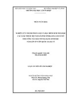 Nghiên cứu thành phần loài và đặc điểm sinh thái học các loài thuộc bộ nấm lỗ (polyporales) làm cơ sở cho công tác bảo tồn đa dạng sinh học nấm lớn ở vườn quốc gia ba vì 