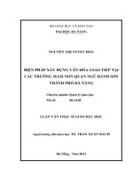 Biện pháp xây dựng văn hóa giao tiếp tại các trường mầm non quận ngũ hành sơn thành phố đà nẵng  
