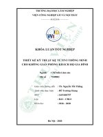 Thiết kế kỹ thuật kệ tủ ti vi thông minh không gian phòng khách hộ gia đình 