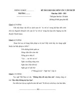 ĐỀ THI  văn 7 cấp TRƯỜNG  2020 2021 