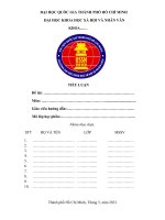 MẪU BÌA TRÌNH BÀY TIỂU LUẬN, BÁO CÁO KHOA HỌC ĐÚNG QUY ĐỊNH