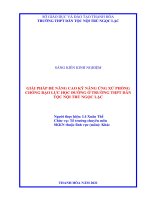 Giải pháp để nâng cao kỹ năng ứng xử phòng chống bạo lực học đường ở THPT DTNT ngọc lặc 