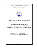 Kiến thức thái độ và thực hành tình dục an toàn ở sinh viên hệ chính quy trường đại học Y dược Thái Nguyên năm 2019