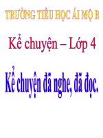 Tiếng Việt 4 - Tuan 12 - Ke chuyen da nghe da doc ve mot nguoi co nghi luc