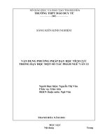 Vận dụng một số phương pháp dạy học tích cực trong dạy học tác phẩm ngữ văn 12 
