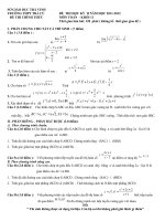 DE THI CHINH THUC HK II TOAN 11 NAM 2012