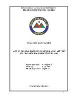 Một số phương pháp rèn luyện kỹ năng viết mở bài cho kiểu bài nghị luận văn học 