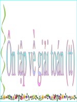 Toán 3 - Tuần 34: Ôn tập về giải toán tiếp