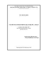 Vấn đề myanmar trong quan hệ mỹ   asean     