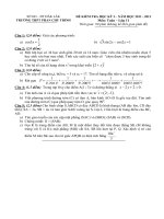 De va dap an Toan 11 thi HKI truong Phan Chu Trinh