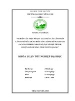 Nghiên cứu một số quy luật kết cấu lâm phần làm cơ sở xây dựng biểu sản lượng rừng keo lai acacia hybrid fabaceae tại xã hợp thành huyện sơn dương tỉnh tuyên quang 