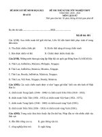 Đề 3  đề thi thử TN THPT môn lịch sử theo cấu trúc đề minh họa 2021 có lời giải