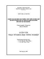 Nghiên cứu khả năng sinh trưởng phát triển và năng suất của một số giống ngô lai trong vụ xuân và đông năm 2005 tại thái nguyên 